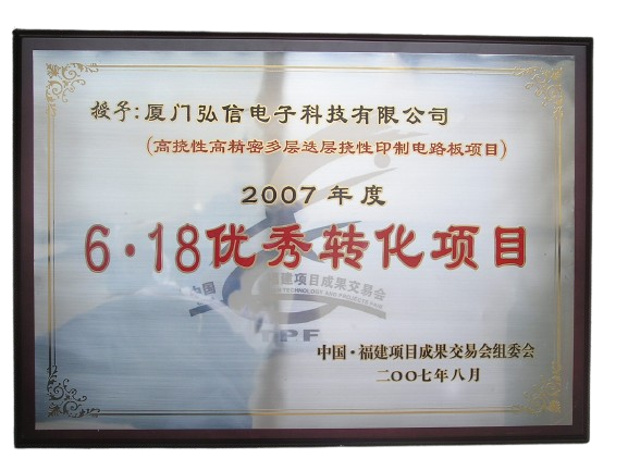 2007年度6.18優(yōu)秀轉(zhuǎn)化項目